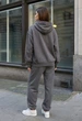 Женский спортивный костюм Стаф серый оверсайз комплект брюки кофта Staff on gray oversize XS (401511) - изображение 2