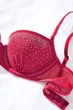 Комплект белья: бюстгальтер с уплотнённой чашкой и трусики слип Victoria's Secret 75A/S Красный (152961) - изображение 4