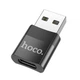 Переходник Hoco UA17 с USB на Type-C адаптер для флешки и зарядки телефона Черный - изображение 2