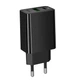 Мережевий зарядний пристрій HOCO CS94A Leader charger Type-C cable 20W Black - зображення 8