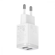 Мережевий зарядний пристрій Baseus Compact 10.5Вт 2×USB-A White (CCXJ010202) - зображення 3