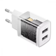 Мережевий зарядний пристрій Baseus Compact 10.5Вт 2×USB-A White (CCXJ010202) - зображення 4