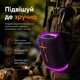 Портативная Bluetooth колонка LOSSO G1 с RGB-подсветкой, TWS, USB, TF, AUX, Bluetooth 5.4, аккумулятор 1800 мАч, фиолетовая - изображение 7