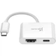 Переходник USB-C M to HDMI F + USB-C F PD100W white J5create (JCA152-N) - изображение 2