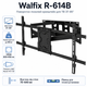 Кронштейн настінний Walfix R-614B для ТВ 37"-85" до 60 кг VESA 800x400 Black - зображення 1