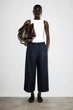Жіночі лляні кюлоти COS Linen Culottes Navy 32 (1321200002) - зображення 1