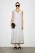 Жіноча міді-сукня COS Sculpted Pleated Linen Midi Dress Light grey 34 (1327614002) - зображення 1