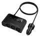 Автомобильное зарядное устройство Hoco Z64 с разветвителем 2x USB A + 2x USB C + 3 порта прикуривателя QC3.0 PD 240W Black (6942007671743) - изображение 5