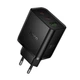 Сетевое зарядное устройство Hoco N75 2x USB-C + USB-A QC3.0 PD 65W Black (6942007673839) - изображение 1