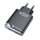 Сетевое зарядное устройство Forcell F-Energy Ultra Slim GaN III 2x USB-C PD QC4.0 3A 45W Black (5903396397820) - изображение 2