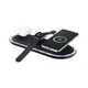 Ładowarka bezprzewodowa Forcell F-Energy Ellipse 3w1 Qi QC 15W do Apple + kabel USB-C to USB-A Black (5903396208133) - obraz 1