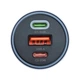 Автомобільний зарядний пристрій Forcell F-Energy Alu 2 x USB C + USB A QC4.0 PD SFC2.0 3A 85W Grey (5903396275746) - зображення 6