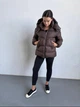 Жіночий зимовий пуховик UF-fashion Tessa-ek 42-44 шоколадний - зображення 2