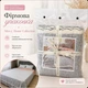 Комплект постельного белья Mency Home Collection из вареного хлопка Евро 200×230 см с кружевом, серо-коричневый с листочками - изображение 4