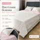 Комплект постельного белья Mency Home Collection из вареного хлопка Евро 200×230 см с кружевом, бело-розовый с яркими цветами - изображение 1