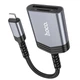 Картридер Hoco UA25 2in1 Lightning Metal gray - зображення 4