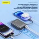 Повербанк 20000 mAh 22.5W Foneng PX116 с LED дисплеем и быстрой зарядкой PD/QC USB-C порт встроенный кабель Type-C lightning универсальный мощный портативный повер банк 20 000 power bank павербанк для телефона iPhone Samsung роутера планшета серый - изображение 3