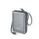 Повербанк 20000 mAh 22.5W Foneng PX116 с LED дисплеем и быстрой зарядкой PD/QC USB-C порт встроенный кабель Type-C lightning универсальный мощный портативный повер банк 20 000 power bank павербанк для телефона iPhone Samsung роутера планшета серый - изображение 8