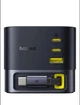 Мережевий зарядний пристрій Baseus Super GaN Desktop Charger 100W 3×USB-C USB-A вбудований кабель Type-C Black - изображение 1