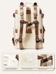 Рюкзак Landcase Travel Backpack, женский деловой рюкзак большой вместимости, легкий, для туризма и деловых поездок, мужской школьный рюкзак, 4401, белый/коричневый. - изображение 8
