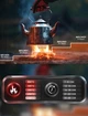 Термостійкі рукавички Newpop до 800°C для гриля, BBQ, духовки та каміна, арамідні, EN407, Red, L/XL/XXL - зображення 4