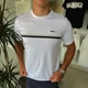 Чоловіча футболка BOSS Oversize M біла зі світловідбивною смугою та логотипом Premium Casual - зображення 3