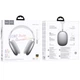 Беспроводные наушники с активным шумоподавлением HOCO W65 Plus Happy ANC BT headphones полноразмерная Bluetooth-гарнитура Серебро - изображение 3