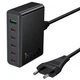 Сетевое зарядное устройство HOCO C152A Modern PD70W 6-in-1 5 Type-C 1 USB-A с кабелем Черный - изображение 3