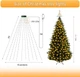 Светодиодная гирлянда для елки DANGZW 350 LED 2 м × 10 нитей со звездой теплый белый свет - изображение 2