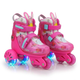 Детские раздвижные ролики для начинающих с комплектом защиты, шлемом и светящимися колесами SP-Sport Bunny 117T размер 27-30 Pink - изображение 3