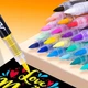 Набір акрилових маркерів із пензлевим наконечником ACRYLIC BRUSH MARKER, 60 кольорів, DMX-2025A-60 - зображення 5