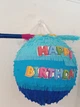 Піньята З Днем Народженя(Happy Birthday) Блакитно+Синя+Біла обхват 120 см + палиця - изображение 2