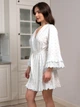 Халат жіночий Roksana 1970/16189 2XL білий/бірюза - изображение 3