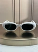 Солнцезащитные очки Ray-Ban RB4441D белые, синяя линза, овальные, женские, унисекс, - изображение 2