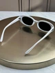 Солнцезащитные очки Ray-Ban RB4441D белые, синяя линза, овальные, женские, унисекс, - изображение 5