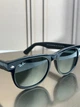 Солнцезащитные очки Ray-Ban New Wayfarer RB2132 черные, зеленая линза G15, унисекс, классика, - изображение 8