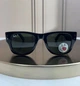 Сонцезахисні окуляри Ray-Ban Mega Wayfarer RB0840S чорні, зелена лінза G15, поляризовані, унісекс, - зображення 2
