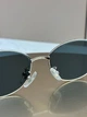 Солнцезащитные очки Ray-Ban RB3774D серебро, темная серо-зеленая линза, овальные, унисекс, - изображение 8