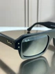 Солнцезащитные очки Ray-Ban RB4454 черные, серо-голубая линза, прямоугольные массивные, унисекс, - изображение 3