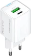 Ładowarka sieciowa Wozinsky WWC-35W GaN 35 W USB-A + USB-C White (5907769388033) - obraz 1