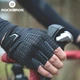 Перчатки для мотоцикла Rockbros без пальцев мужские для города и велоспорта с гелевыми вставками светоотражающими элементами защитными накладками и петлями для снятия - изображение 2