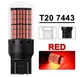 Светодиодная лампа LED 7443 T20 144 SMD 3014 красная - изображение 1