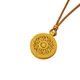 Колье женское Qlady Eight Treasures Compass Sand Gold длинное с кулоном зодиака, легкое - изображение 2