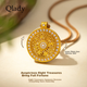 Колье женское Qlady Eight Treasures Compass Sand Gold длинное с кулоном зодиака, легкое - изображение 4