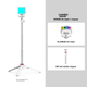 Комплект штатива Ulanzi VL49RGB (белый) с магнитным полноцветным заполняющим светом, портативный светодиодный карманный светильник с двойной температурой для фотосъемки на беззеркальных камерах, смартфонах, портретной съемки в помещении и спецэффектов. - изображение 5