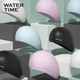 Шапочка для плавания WATERTIME Shuichuan для женщин, силиконовая, для длинных волос, с защитой ушей, водонепроницаемая, розовая - изображение 8