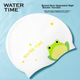 Шапочка WATERTIME для плавания детская силиконовая с защитой ушей, желтая с лягушонком - изображение 9