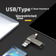 Флеш-накопитель DM Daimai 128 ГБ USB3.2 Type-C с двойным интерфейсом и высокой скоростью передачи данных (PD198) для Android, Apple, ноутбуков и использования в автомобиле. - изображение 8