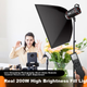 Комплект софтбокса Hakutatz XL-200W, заполняющий свет для прямых трансляций, профессиональное освещение для фотосъемки, лампа постоянного мягкого солнечного света, свет для детских портретов и видеосъемок, световой бокс для одежды. - изображение 4