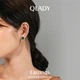 Серьги-гвоздики Qlady серебряные с зеленым камнем женские - изображение 5